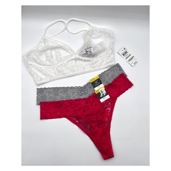 INC International Concepts Womens Lace Bralette & Thong Panty Set Multi Medium - Picture 1 of 7